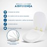 Assento Sanitário Soft Close Paris Branco para Vaso Ideal Standard com Ferragem Dourada - 5