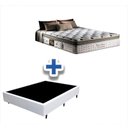Ver imagem 1 de Conjunto Box Branco+Colchão Molas Ensacadas Casal 138x188x74