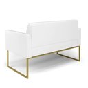 Ver imagem 5 de Sofá Namoradeira Base Industrial Dourado Marisa Corano Branco D03 - D'Rossi