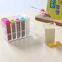 Ver imagem 4 de Organizador Tempero Acrílico Porta Condimento 7 Peças Transparente