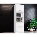 Ver imagem 1 de Torre Quente de Cozinha Paneleiro Americana 2 Forno C/2 Gavetas e 2 Portas 71x220cm Branco - Henn