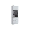 Ver imagem 2 de Torre Quente de Cozinha Paneleiro Americana 2 Forno C/2 Gavetas e 2 Portas 71x220cm Branco - Henn