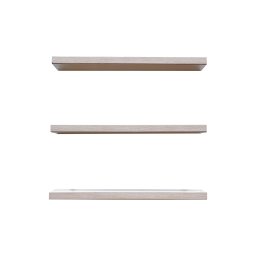Kit 3 Prateleiras 100% MDF cor SNOW 30x10x1,5cm + Suporte de instalação - 1