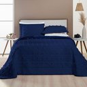 Ver imagem 3 de Cobre Leito King Poppy Micropercal 300 Fios 3 Peças Cor Azul Marinho
