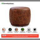 Ver imagem 3 de Kit 02 Puffs Decorativos Orgânicos Molly Redondo Couríssimo Whisky - Desk Design Cor Whisky