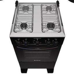 Fogão Atlas 4 Bocas Coliseum Plus com Mesa de Inox Preto Bivolt - 3