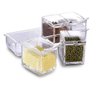 Porta Tempero Condimento 4 Potes com Colher Açafrao Canela Oregano Mesa Bancada Cozinha Organizaç - 5