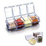 Porta Tempero Condimento 4 Potes com Colher Açafrao Canela Oregano Mesa Bancada Cozinha Organizaç - 1