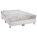 Ver imagem 1 de Cama Box Queen: Colchão Espuma D45 Luckspuma Gran Luck Floral Pró Saúde + Base CRC Courano White