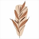 Ver imagem 1 de Adesivo Floral Boho Marrom Estilo Nórdico 31x60 Minimalista Mod.03