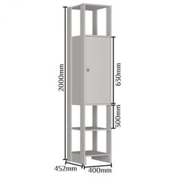 Estante 1 Porta 2 Prateleiras Yes - 3