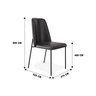 Kit 4 Cadeiras Estofadas Lucy Aço Carbono Couro Pu Preto - 7