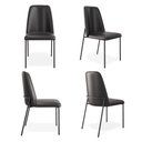Ver imagem 2 de Kit 4 Cadeiras Estofadas Lucy Aço Carbono Couro Pu Preto