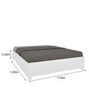 Ver imagem 3 de Cama Casal em MDP 193cm x 144cm Grecia Yescasa Branco