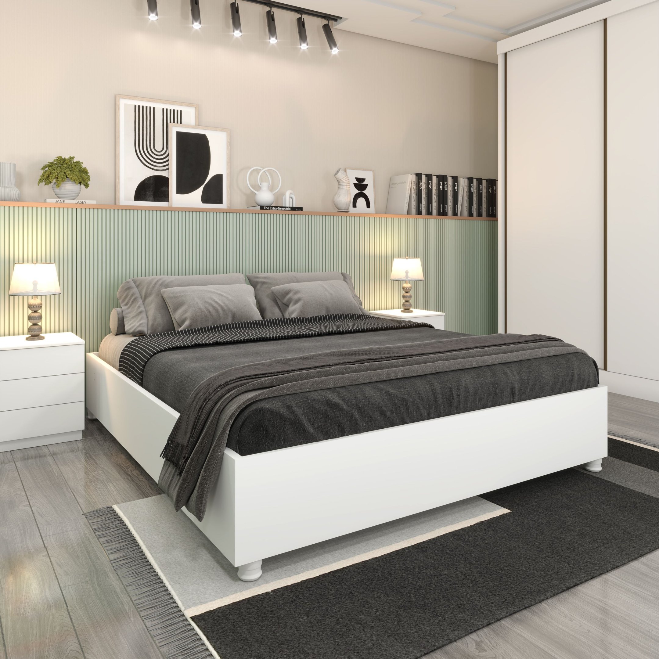 Cama Casal em MDP 193cm x 144cm Grecia Espresso Móveis   é boa?