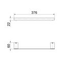 Ver imagem 3 de Porta Toalha Bastao Rosto 300mm Docolflat Niquel Escovado - Docol