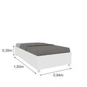 Ver imagem 6 de Cama Solteiro em MDP 94cm x 193cm Grecia Espresso Móveis
