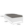 Cama Solteiro em MDP 94cm x 193cm Grecia Espresso Móveis   - 6