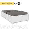 Cama Solteiro em MDP 94cm x 193cm Grecia Espresso Móveis   - 4