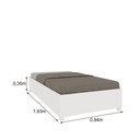 Ver imagem 4 de Cama Solteiro em MDP 94cm x 193cm Grecia Yescasa Branco