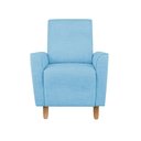 Ver imagem 6 de Kit Amamentação Poltrona + Puff + Almofada Sophia Suede Azul Turquesa