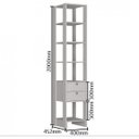 Ver imagem 3 de Estante de Livros 40CMX200CM 2 Gavetas 4 Prateleiras Marrom