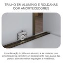 Ver imagem 7 de Guarda Roupa Casal Sienna com Espelho e Gaveteiro Milão com Chave Neve - Novo Horizonte