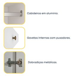 Guarda-roupa Casal 6 Portas 8 Gavetas Portugal Espresso Móveis - 14