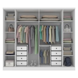 Guarda-roupa Casal 6 Portas 8 Gavetas Portugal Espresso Móveis - 8