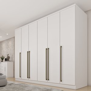 Guarda Roupa Casal 6 Portas 8 Gavetas 270cm Portugal Espresso Móveis  