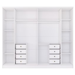 Guarda-roupa Casal 6 Portas 8 Gavetas Portugal Espresso Móveis - 7