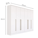 Ver imagem 5 de Guarda-Roupa Casal 6 Portas 8 Gavetas Yescasa Branco Neve Portugal