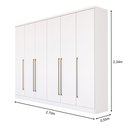 Ver imagem 5 de Guarda Roupa Casal 6 Portas 8 Gavetas 270cm Portugal Espresso Móveis  