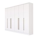 Ver imagem 4 de Guarda-Roupa Casal 6 Portas 8 Gavetas Yescasa Branco Neve Portugal