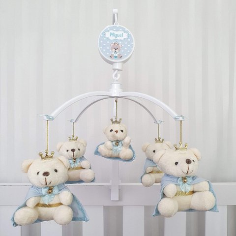 Mobile para Berço Musical Giratório Rei Azul Bebe