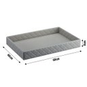 Ver imagem 2 de Bandeja Hara Sophia Matelassê em Couro Ecológico 60x40x8cm:cinza