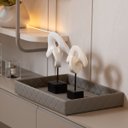 Ver imagem 3 de Bandeja Hara Sophia Matelassê em Couro Ecológico 60x40x8cm:cinza