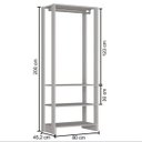 Ver imagem 3 de Módulo para Closet 1 Cabideiro 3 Prateleiras Yes Branco