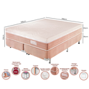 Ver imagem 2 de Cama Box Colchão Paradiso + Base Veludo Queen Rose Estofama