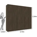Ver imagem 4 de Guarda-Roupa Casal 6 Portas 8 Gavetas Portugal Espresso Móveis