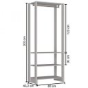 Ver imagem 3 de Módulo para Closet 1 Cabideiro 3 Prateleiras Yes