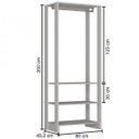 Ver imagem 3 de Módulo para Closet 1 Cabideiro 3 Prateleiras Yes Marrom/Montana