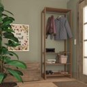 Ver imagem 1 de Módulo para Closet 1 Cabideiro 3 Prateleiras Yes Marrom/Montana