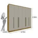 Ver imagem 4 de Guarda-Roupa Casal 6 Portas 8 Gavetas Portugal Espresso Móveis
