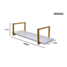 Nicho SIMPLES metalon 120X20 CINZA/DOURADO  METALICO 01 - 2