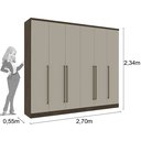 Ver imagem 4 de Guarda-Roupa Casal 6 Portas 8 Gavetas Portugal Espresso Móveis