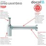 Sifão para Lavatório Top Dn40 Cromado - Docol - 3