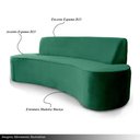 Ver imagem 2 de Sofá 3 Lugares Sala de Estar 180cm Estrutura em Madeira Bélgica Veludo Verde G15 - Gran Belo Belgica