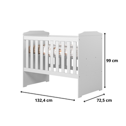Berço 3 em 1 Vira Mini Cama e Sofá 100% Mdf com Mosquiteiro - 5