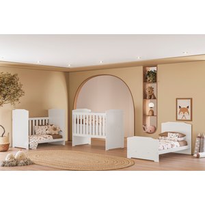 Berço 3 em 1 Vira Mini Cama e Sofá 100% Mdf com Mosquiteiro